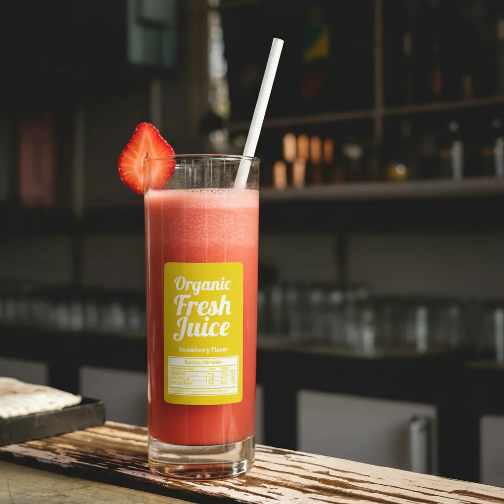 Orange Beverage Label